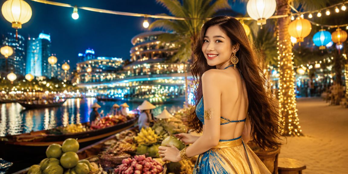 Chợ đêm vùng Mekong với không khí giải trí và cá cược sôi động sau giờ làm